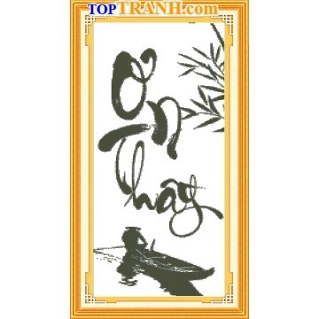 Tranh thêu chữ thập ơn thầy