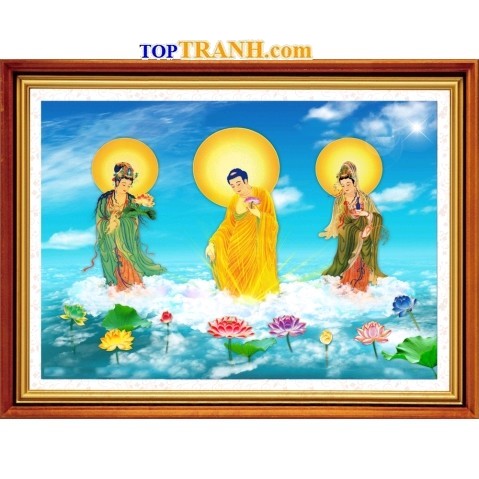Tranh thêu tam thế phật