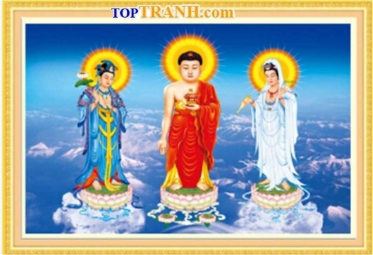 Tranh thêu tam thế phật