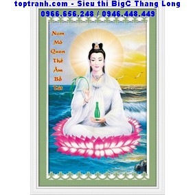 Tranh thêu Quan âm bồ tát 
