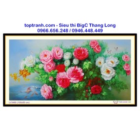 Tranh thêu mẫu đơn phú quý