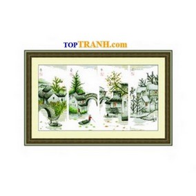 Tranh thêu phố cổ