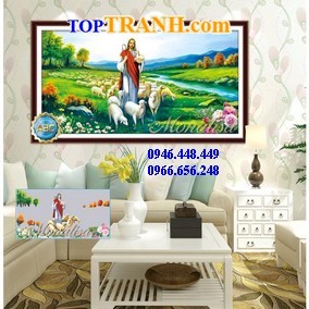 Tranh gắn đá chúa chăn chiên