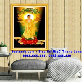 Tranh thêu phật Dược sư