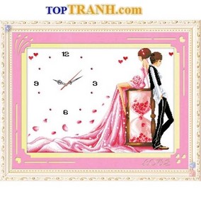Tranh thêu cô dâu chú rể